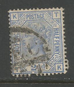 GREAT BRITAIN 82 VFU PLATE 22 647B-4