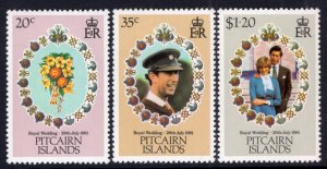 Pitcairn Islands 206-208 Royal Wedding MNH VF