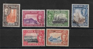 HONG KONG 1941 CENTENARY OF BRITISH OCCUPATION SET SG 163/168 FINE USED Cat £32