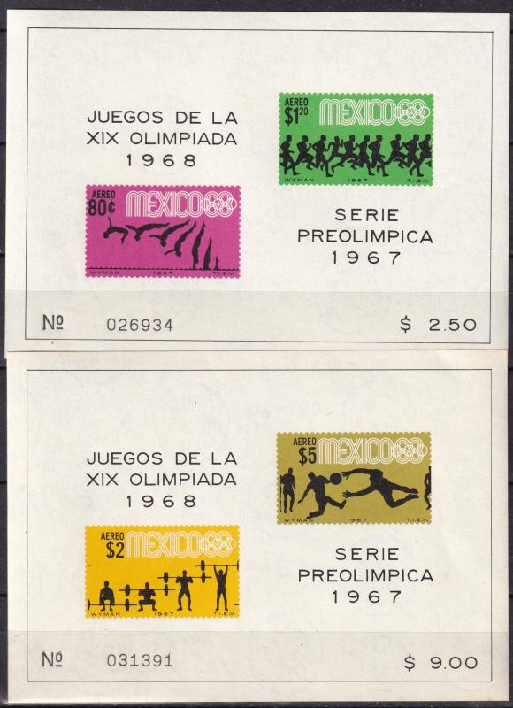 Mexico #C329a, C331a  MNH CV $13.00 (A19742L)