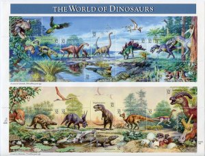 UNITED STATES SCOTT #3136 DINOSAURS COMPLETE SHEET MINT NH