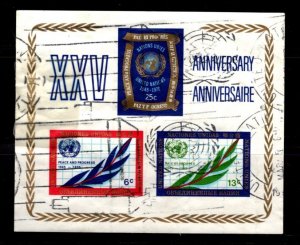 United Nations - #212 25th Anniversary S/Sheet - Used