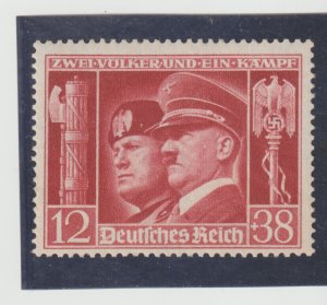 Germany Scott #B189 Mi 763 MLH 1941 WWII Adolf Mussolini Italy Berlin Rome