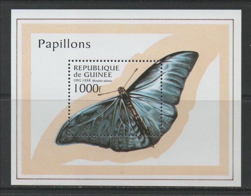 Thematic Stamps Animals - GUINEA REPUB 1998 BUTTERFLYS MS mint