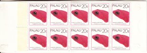 Palau 1995 MNH Sc 366a 20c Magenta dottyback Complete Booklet
