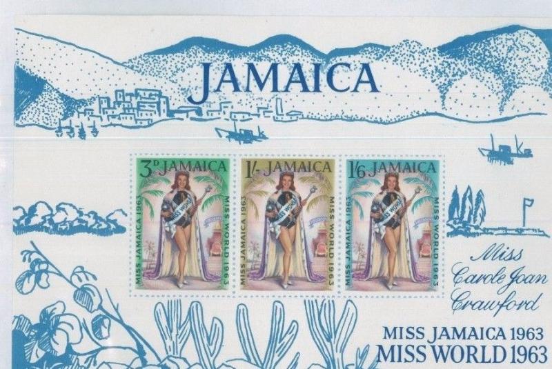 JAMAICA Souvenir Sheet #205 -7 MNH Miss Jamaica/ World CAROLE JOAN - FB77