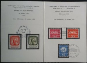 1959 United Nations UN New York Trusteeship Council + Switzerland Geneve folder