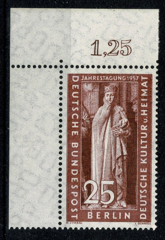 GERMANY BERLIN 1957 CULTURAL CONG. MINT(NH) MARGIN SG B169 Wmk.294 P.14 SUPERB