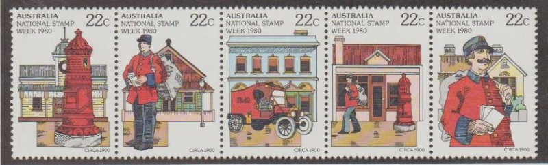 Australia Scott #755b Stamp - Mint NH Strip of 5