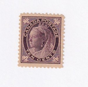 CANADA # 73 VF-MLH Q/VICTORIA 10cts LEAF CAT VALUE $800 (QQTRT55)