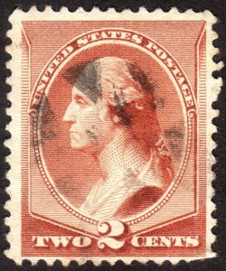 1883, US 2c, Washington, Used, Sc 210