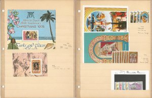 Turks Caicos Stamp Collection on 40 Scott International Pages to 1992, JFZ