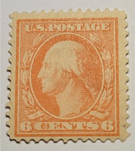 U.S. #336 6 Cent Washington Mint Hinged VF CV $60.00