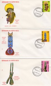 Upper Volta 1981 Sc#560/563 CEREMONIAL MASKS Set (4) FDC (4 covers)