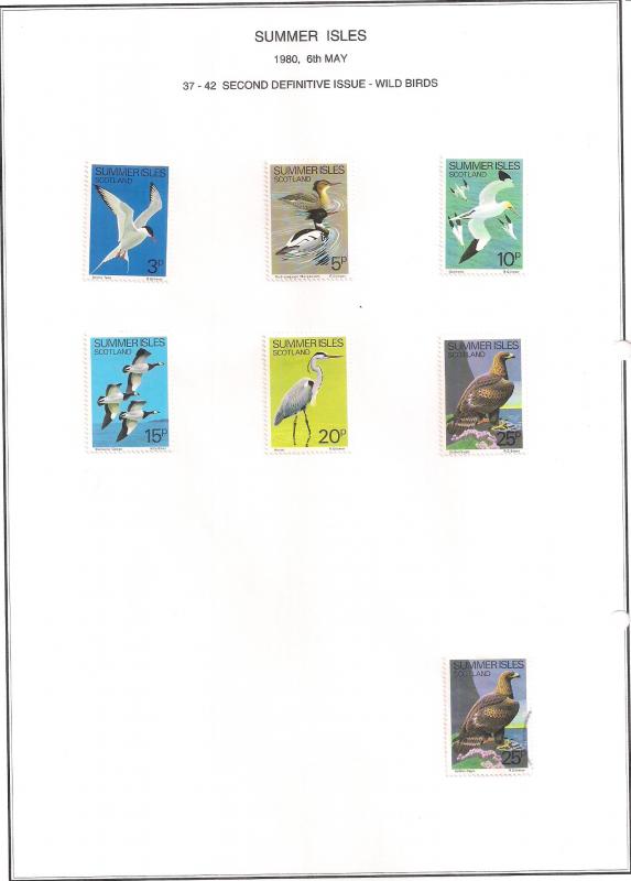 SCOTLAND - SUMMER IS - 1980 - Wild Birds - Perf 6v Set - MLH