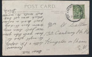 1916 Crowborough England Camp Bo Picture Postcard Cover To Kingston