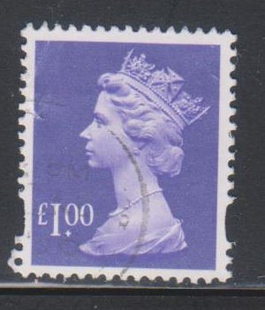 Great Britain,  £1 Machin,   (SC# MH237) Used