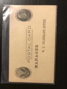 US SC# UX18 McKinley Preprinted Address Post Card Unused