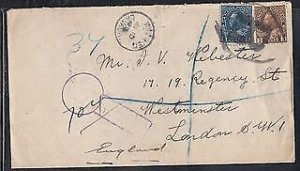 Canada - Jul 10, 1920 Winnipeg, MB Registered Cover to England