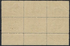 AUSTRALIA 1931 AIRMAIL OS 6D IMPRINT BLOCK */**