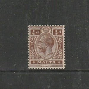 Malta 1921/2 Script CA 1/4d Fresh MM SG 97