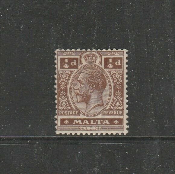 Malta 1921/2 Script CA 1/4d Fresh MM SG 97