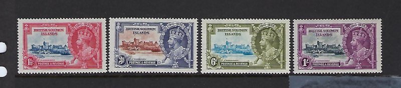 SOLOMON ISLANDS SCOTT #60-63 1935 GEORGE V SILVR JUBILEE - MINT LIGHT  HINGED