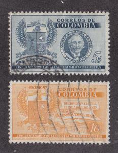 Colombia Scott #673-674 Used