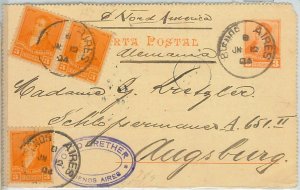 65362 - ARGENTINA - Postal History - STATIONERY LETTER CARD to GERMANY 1904
