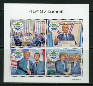 SIERRA LEONE 2019 45th G7 SUMMIT TRUMP SHEET MINT NEVER HINGED