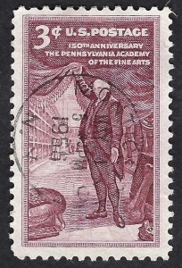 United States #1064 3¢ Pennsylvania Acadamy (1955). Used