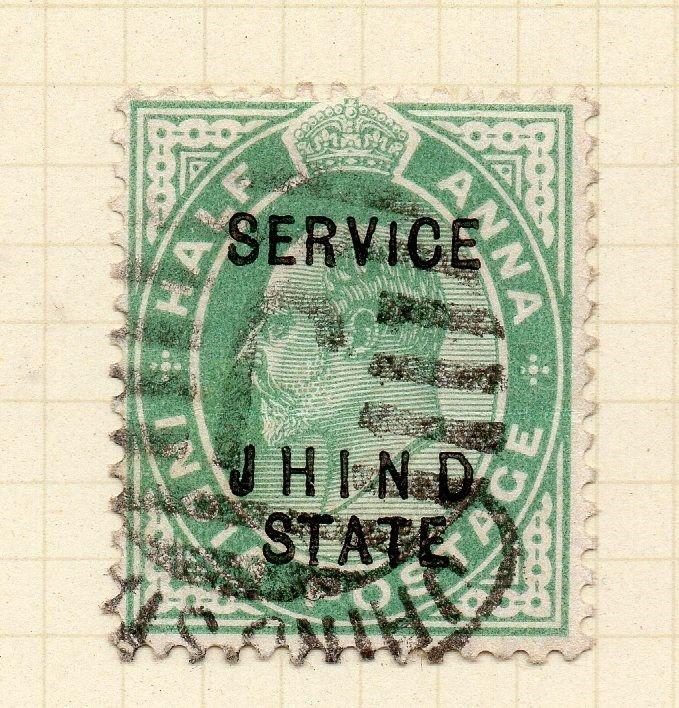 India Jhind 1903-06 Early Issue Fine Used 1/2a. Optd 272848