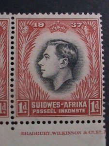 SOUTH AFRICA  1937 KING GEORGE VI -MNH BLOCK OF 2 VF WE SHIP TO WORLD WIDE