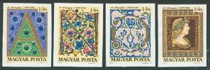 HUNGARY #B279-82, 1970 Stamp Day, Complete set, Imperf,