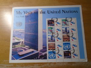 United Nations  #  857a  MNH   complete sheet  canceled