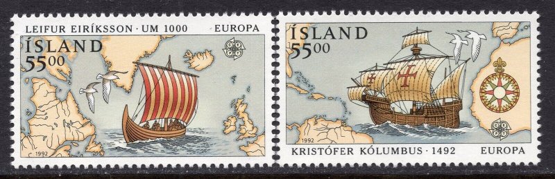 EUROPA 1992 - Iceland - The 500th Ann. of the Discovery of America - MNH Set