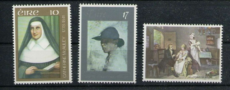 IRLANDA/IRELAND 1978 MNH SC.432/434 W.Orpen,painter