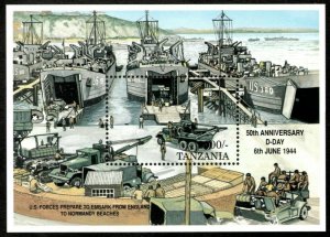 Tanzania 1994 - 50th Anniversary of D-Day, WWII - Souvenir Sheet - 1276 - MNH