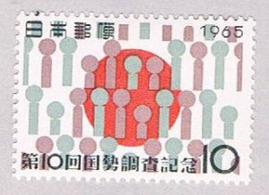 Japan 849 MLH People and flag 1965 (BP45113)