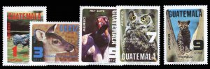 Guatemala #C675-679 Cat$24, 1979 Wildlife Conservation, complete set, never h...