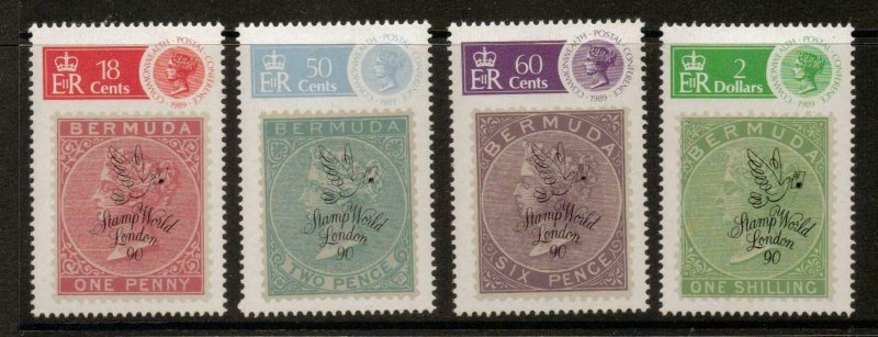 BERMUDA SG611/4 1990 LONDON 90  MNH 