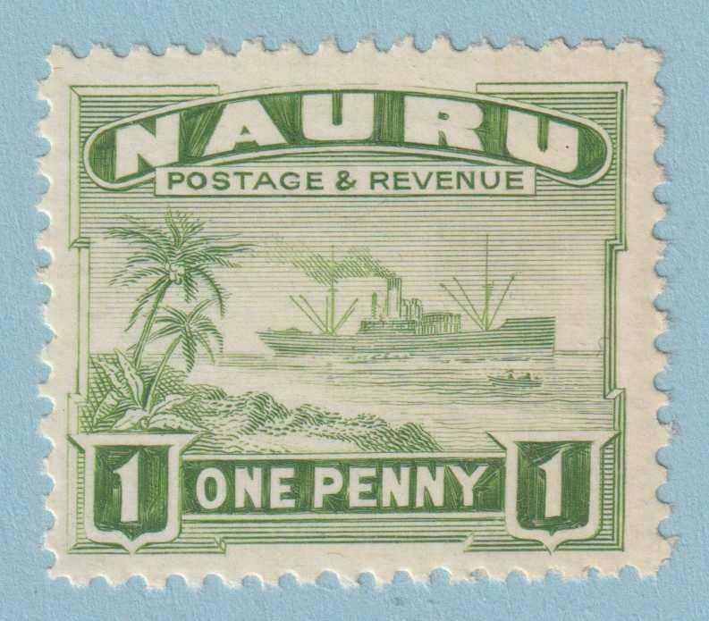 NAURU 18a GLAZED PAPER  MINT NEVER HINGED OG ** NO FAULTS EXTRA FINE!