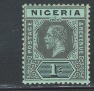 Nigeria 1914 King George V 1sh Scott # 15 MH