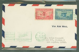 US 649-650 1928 International Civil Aeronautics conference.  Set of two on an uncacheted addressed first day cover with a green