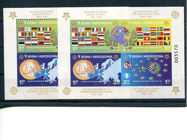 Bosnia   2005  Europa mini sheet perf. and Imperf.  Mint VF NH