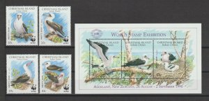 CHRISTMAS ISLAND 1990 WWF SG 303/6 + MS 307 MNH