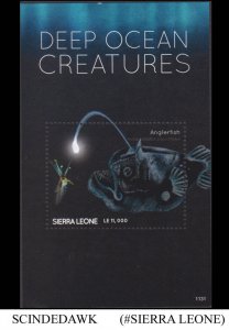 SIERRA LEONE - 2011 DEEP OCEAN CREATURES / ANGELERFISH FISH - MIN/SHT MNH