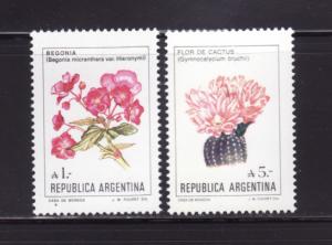 Argentina 1524, 1526 MNH Flowers (D)