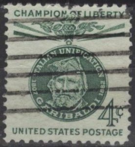 US 1168 (used) 4¢ Champions of Liberty: Garibaldi, green (1960)