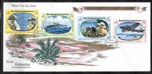 UK FRANCE NEW HEBRIDES 1967 TWO FDC'S FRENCH AND ENGLISH INSCRIPTIONS